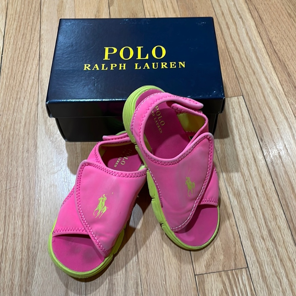Ralph Lauren Pink/Citron Banks Sandal